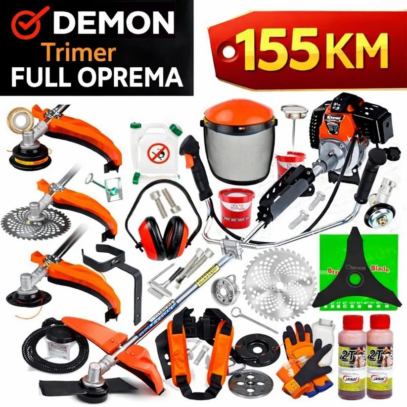 136 DEMON BENZINSKI TRIMER – FULL OPREMA - Image 1