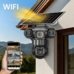 WiFi Solarna Kamera sa Solarnim Panelom – Bežična Vanjska Sigurnosna Kamera sa Noćnim Vidom