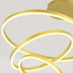 LED Luster sa 3 Prstena – Podesiva Boja Svjetlosti | Bijeli, Crni i Zlatni - Image 6