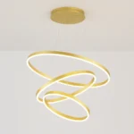 LED Luster sa 3 Prstena – Podesiva Boja Svjetlosti | Bijeli, Crni i Zlatni - Image 7