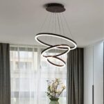 Moderni LED Luster – 3 Prstena, 3 Boje Svjetla