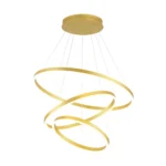 LED Luster sa 3 Prstena – Podesiva Boja Svjetlosti | Bijeli, Crni i Zlatni - Image 5