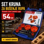 SET KRUNA ZA BUŠENJE RUPA – 8PCS HSS HOLE SAW KIT