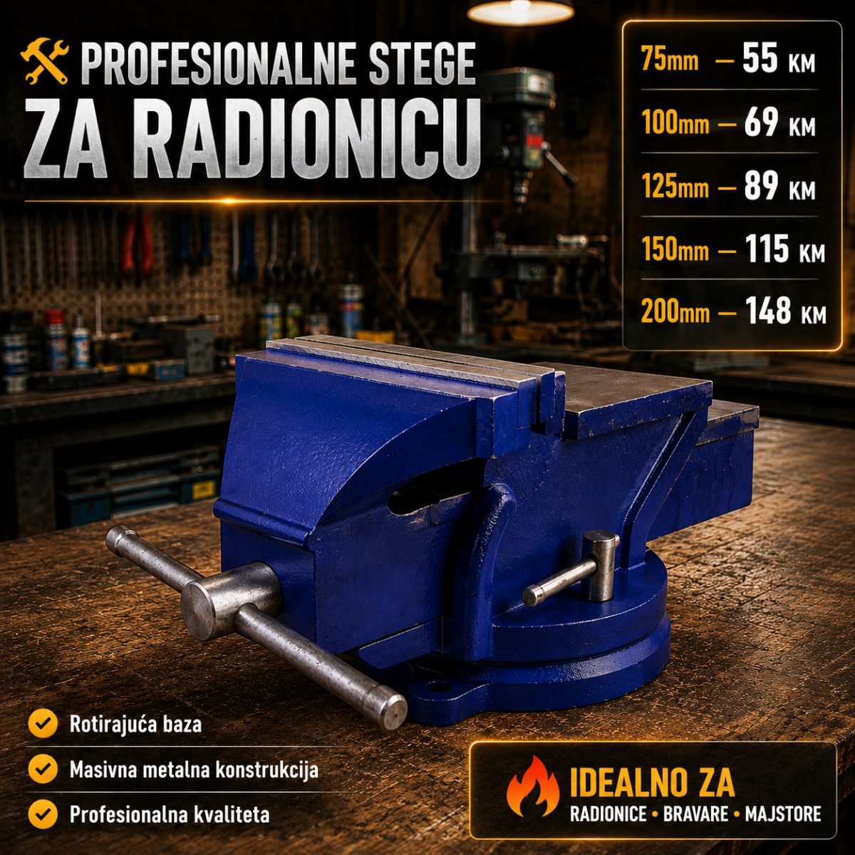 90 PROFESIONALNA STEGA ZA RADIONICU – MASIVNA METALNA KONSTRUKCIJA - Image 1