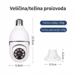 WiFi Kamera Sijalica 360° – Pametna Sigurnosna Kamera sa Noćnim Vidom | YooSee - Image 6