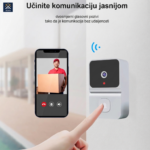 Pametno WiFi Video Zvono sa Kamerom – Bežično Video Zvono sa Noćnim Vidom i Dvosmjernim Audio Pozivom - Image 6