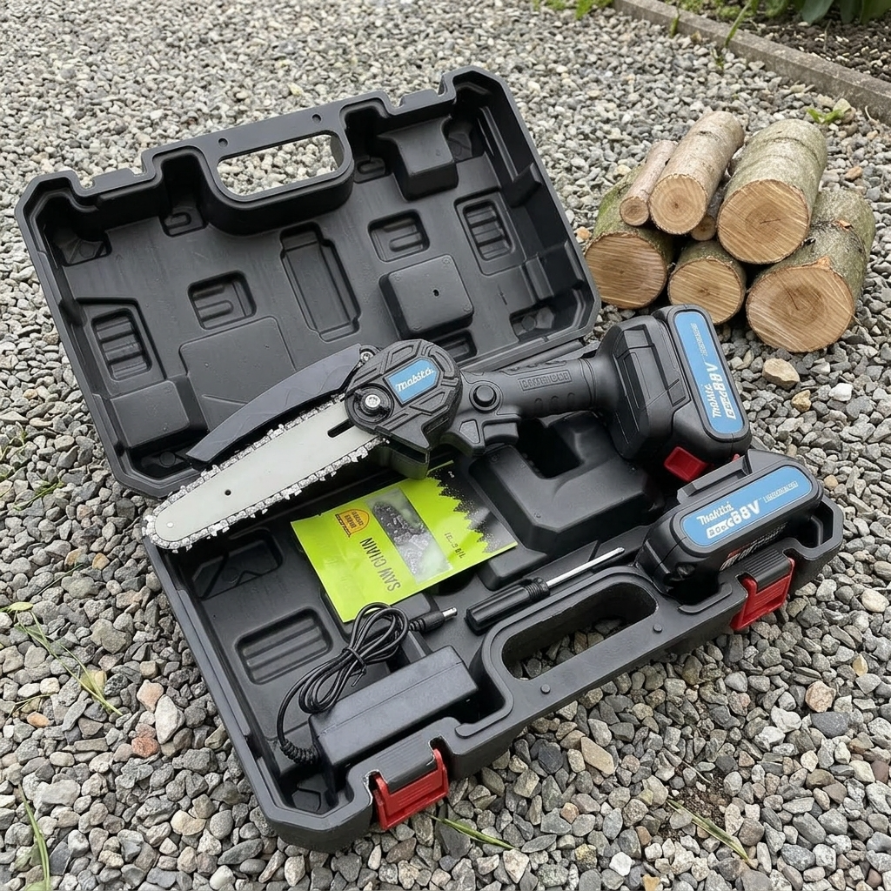 download (9) Aku ručna motorna pila 88V – 2 baterije + 2 lanca (15 cm) - Image 1