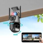 Triple-Lens Smart WiFi Kamera – 3 Objektiva | PTZ Kamera sa AI Detekcijom i Noćnim Vidom - Image 2