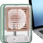 Mini ventilator 3 u 1 sa raspršivačem vode i LED svjetlom – USB punjivi