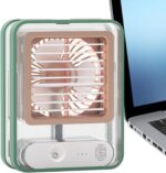 Mini ventilator 3 u 1 sa raspršivačem vode i LED svjetlom – USB punjivi