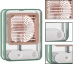 Mini ventilator 3 u 1 sa raspršivačem vode i LED svjetlom – USB punjivi - Image 4
