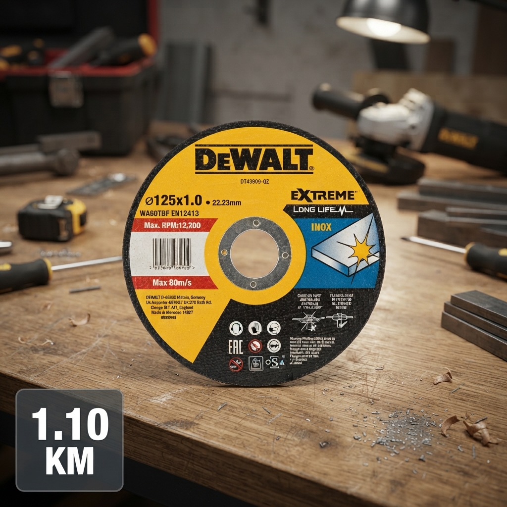 Placing_cutting_disc_on_workbench_202608270050 PLOČA DEWALT 125×1 - Image 1