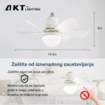 Ventilator sa LED rasvjetom 30W E27 – 3 brzine i 3 moda svjetla - Image 3