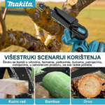 Mini AKU Motorna Pila 48V – Bežična Električna Pila sa 2 Lanca | 1 ili 2 Baterije - Image 2